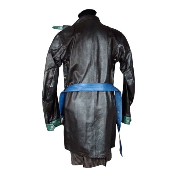 Belstaff $2100.00 Leather Hyena Jacket Blouson Motorcycle Size 42 Made in Italy - Picture 3 of 6